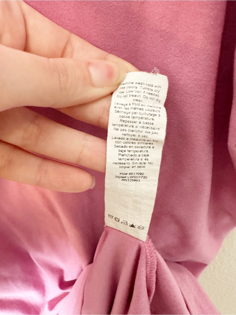 Beyond Yoga Featherweight Spacedye Hit Snooze Sleep Tee Pink Bloom Heather XS - Picture 5 of 6